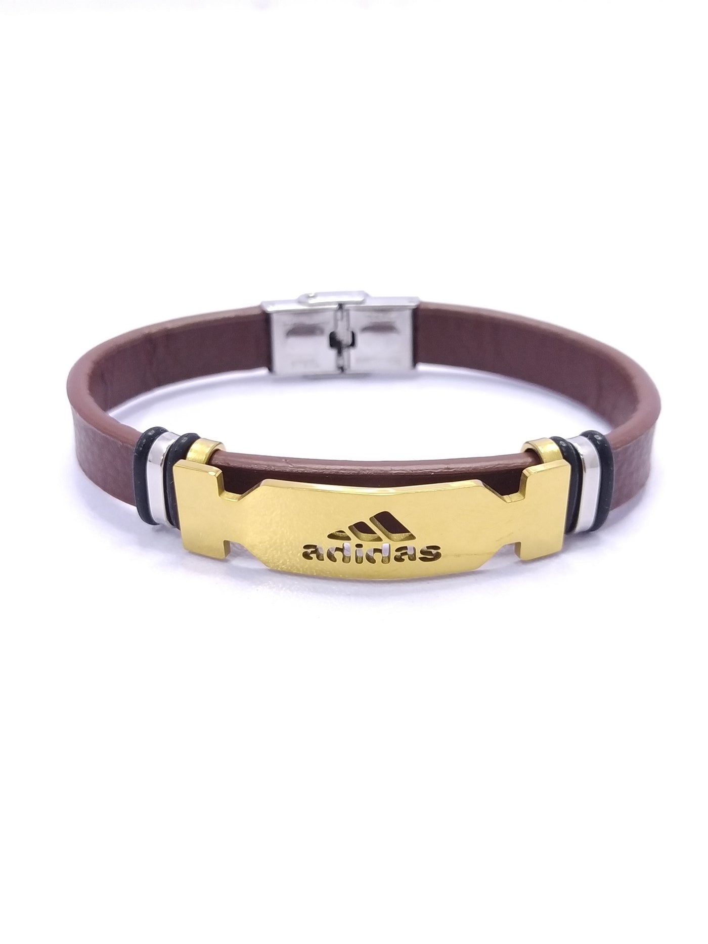 Adidas Brown Leather Bracelet