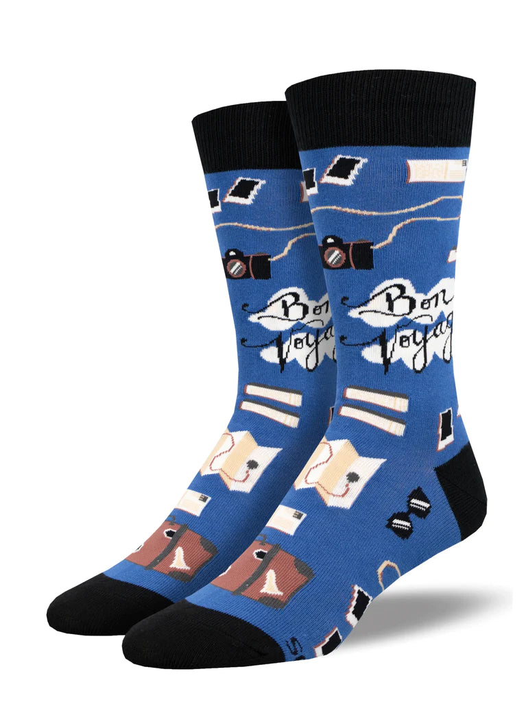 Blue Bon Voyage Funky Socks