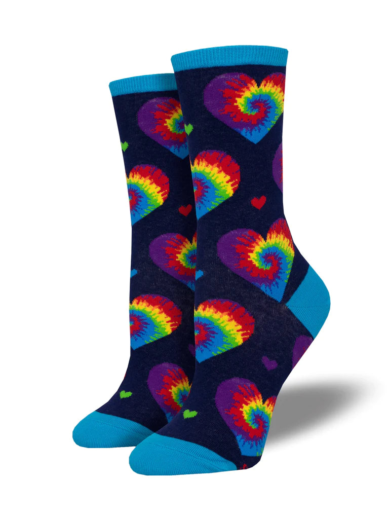 I Heart Tie-Dye Funky Socks