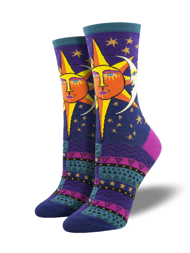 Laurel Burch Sun and Moon Funky Socks