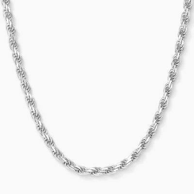 Sterling Silver Stainless Steel Rope Chain