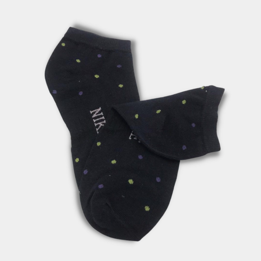 Nike Multi Doted Premium Quality Ankle Socks Blue