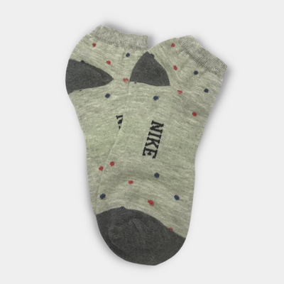 Nike Polka Doted Premium Quality Ankle Socks Gery