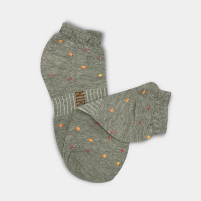 Nike Multi Doted Premium Quality Ankle Socks Grey