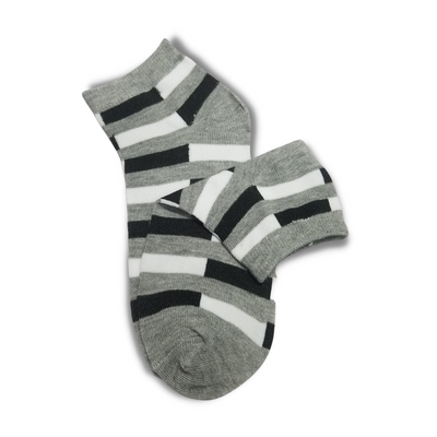 Multi Stripes Ankle Women Socks Grey - Premium Quality