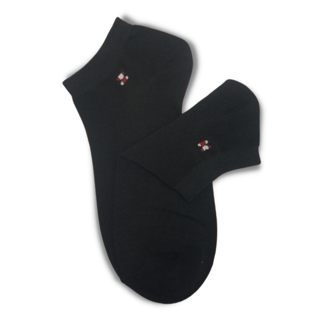 Plain Iconic Ankle Socks Black - Premium Quality