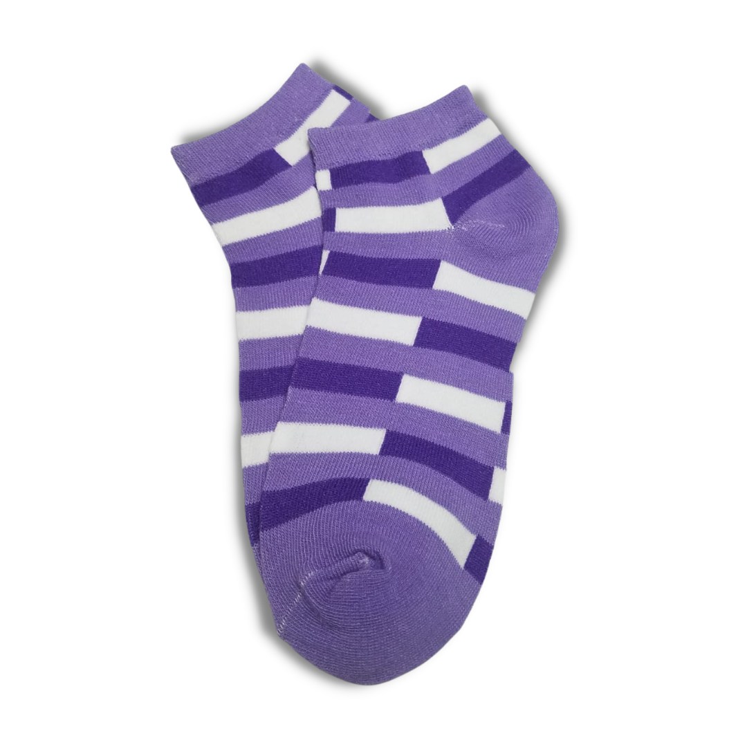 Multi Stripes Ankle Women Socks Blue - Premium Quality