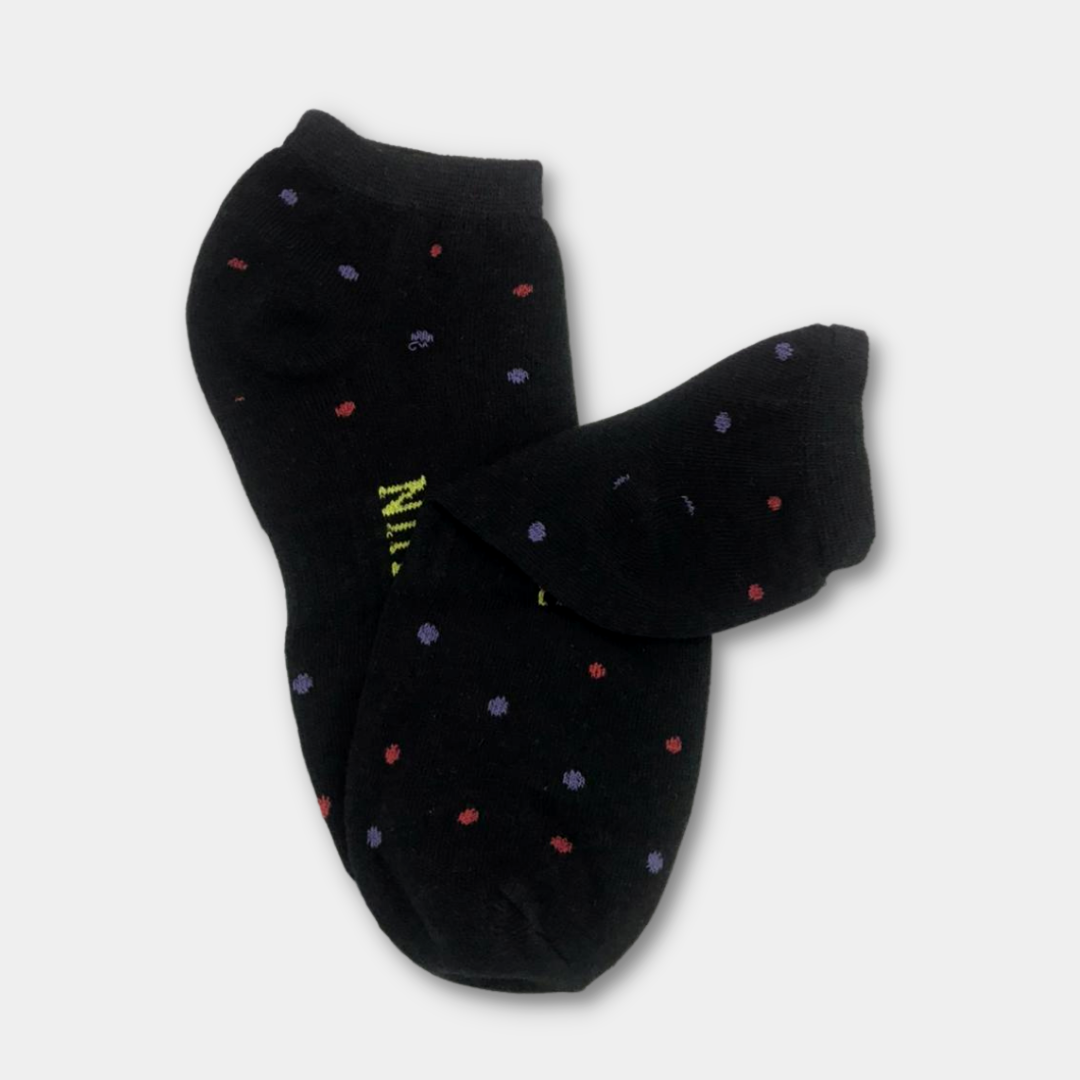 Nike Multi Doted Premium Quality Ankle Socks Black
