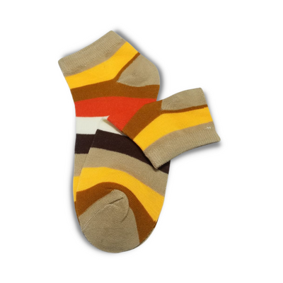 Beidge Bold Colourful Rainbow Ankle Socks - Premium Quality