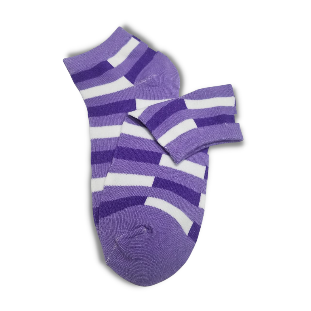 Multi Stripes Ankle Women Socks Blue - Premium Quality