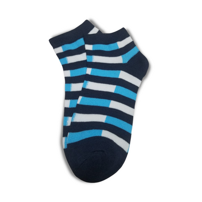 Multi Stripes Ankle Women Socks Blue and Black - Premium Quality