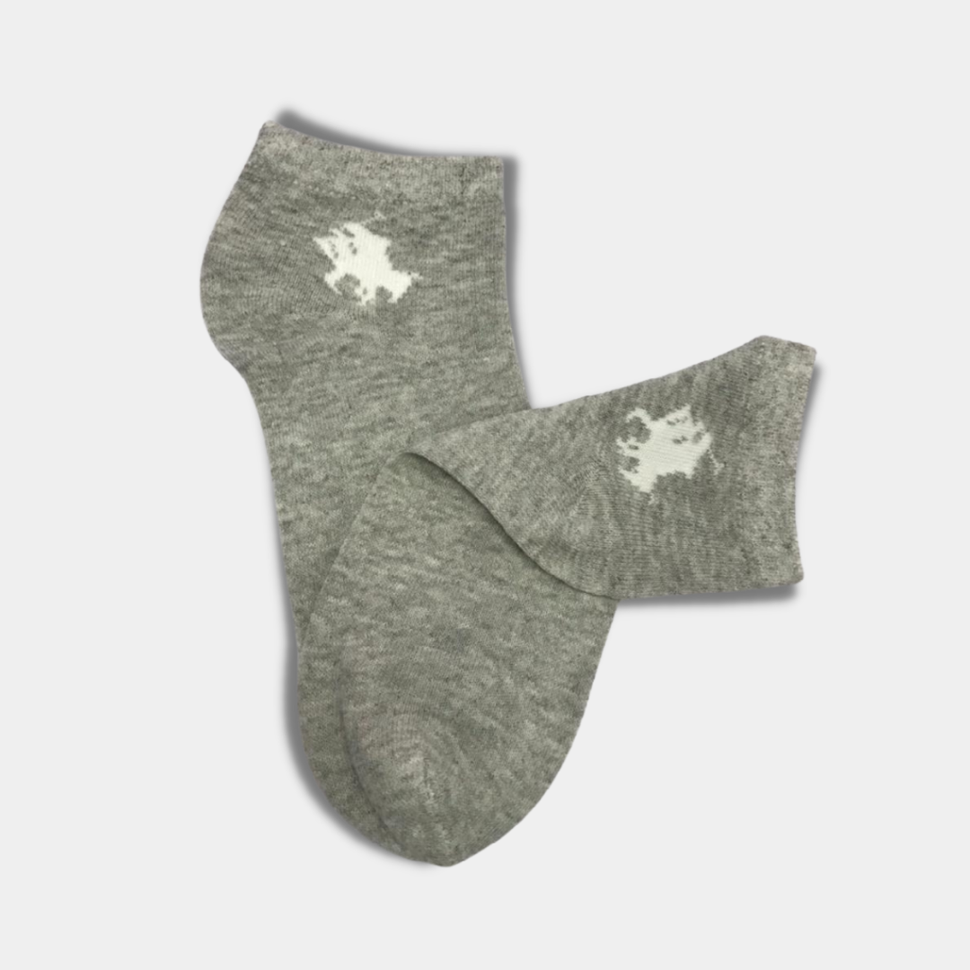 Polo Icon Branded Quality Ankle Socks Light Grey
