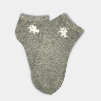 Polo Icon Branded Quality Ankle Socks Light Grey