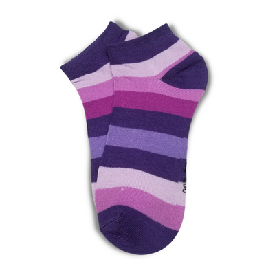 Purple Bold Colourful Rainbow Ankle Socks - Premium Quality