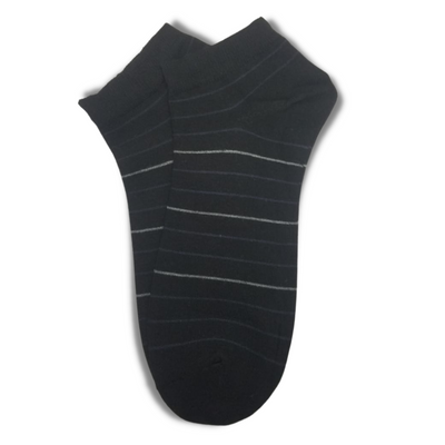 Black Colorful Stripes Ankle Socks - Premium Quality