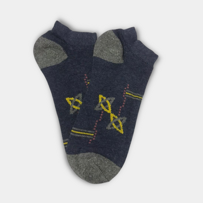 Premium Quality Strech Cotton Ankle Socks Blue