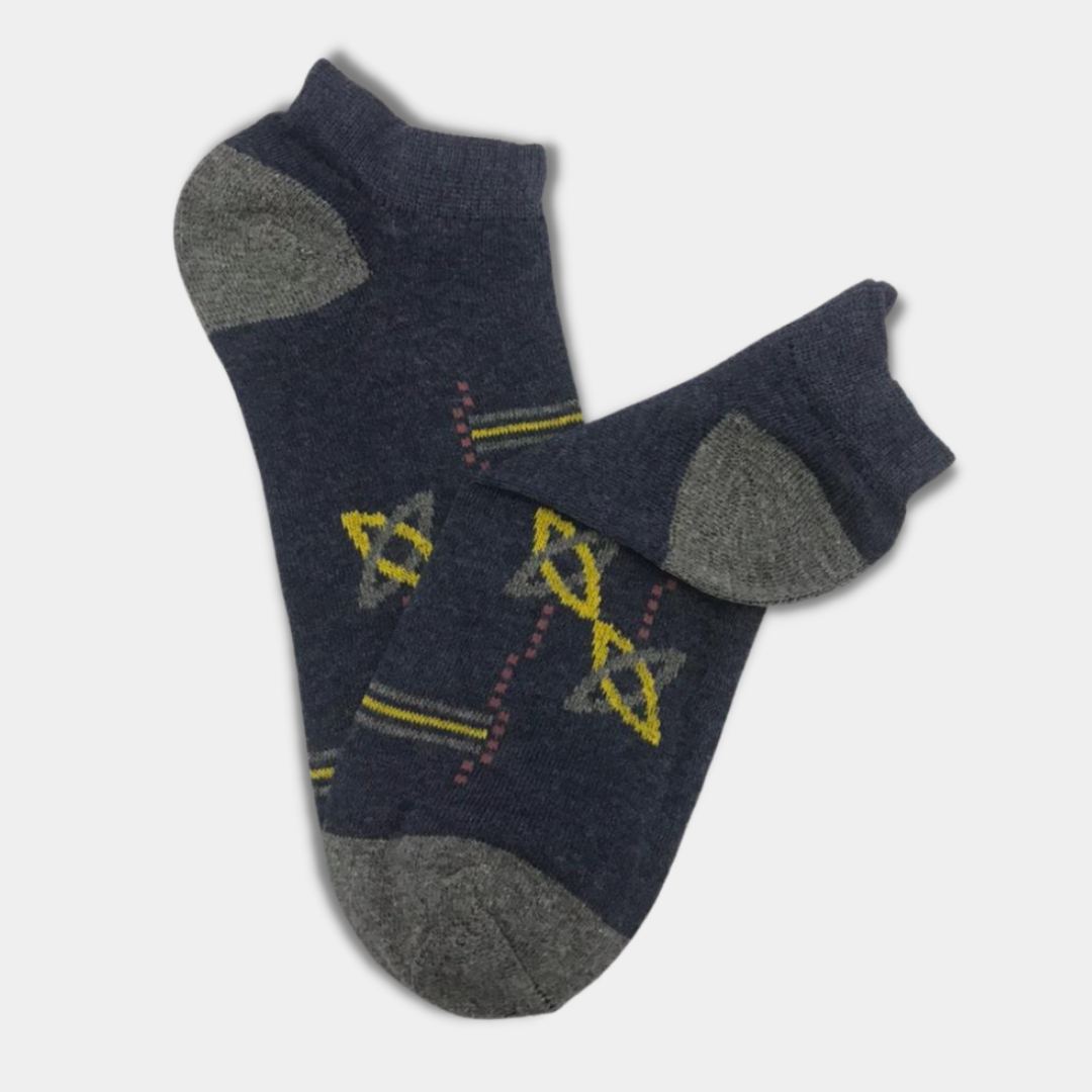 Premium Quality Strech Cotton Ankle Socks Blue