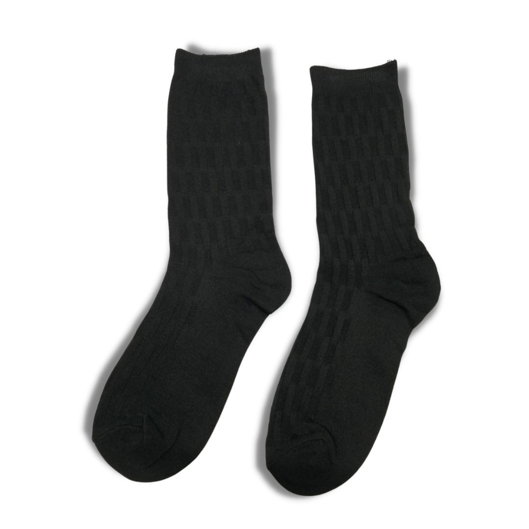 Premium Combed Cotton Black Office Socks