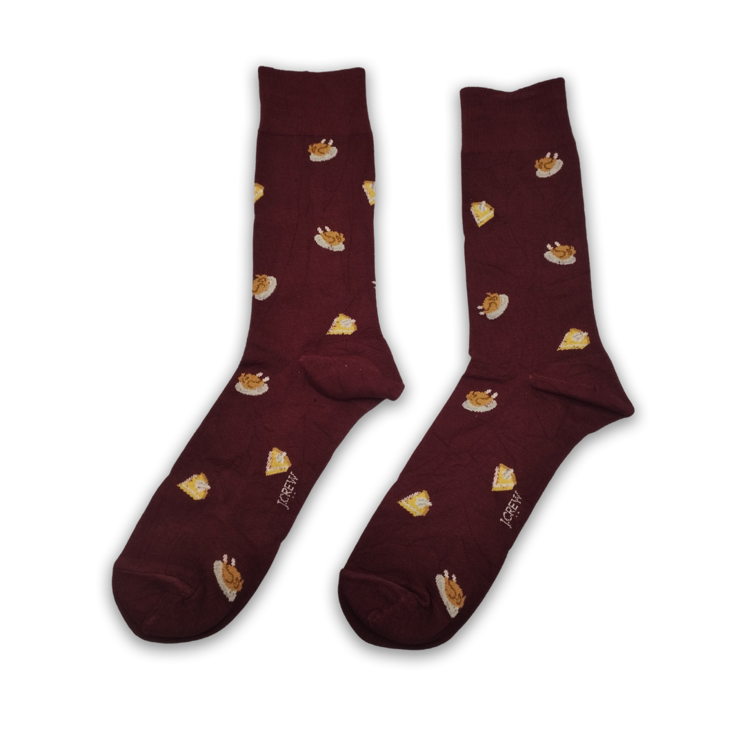 Maroon Big Dots Funky Socks