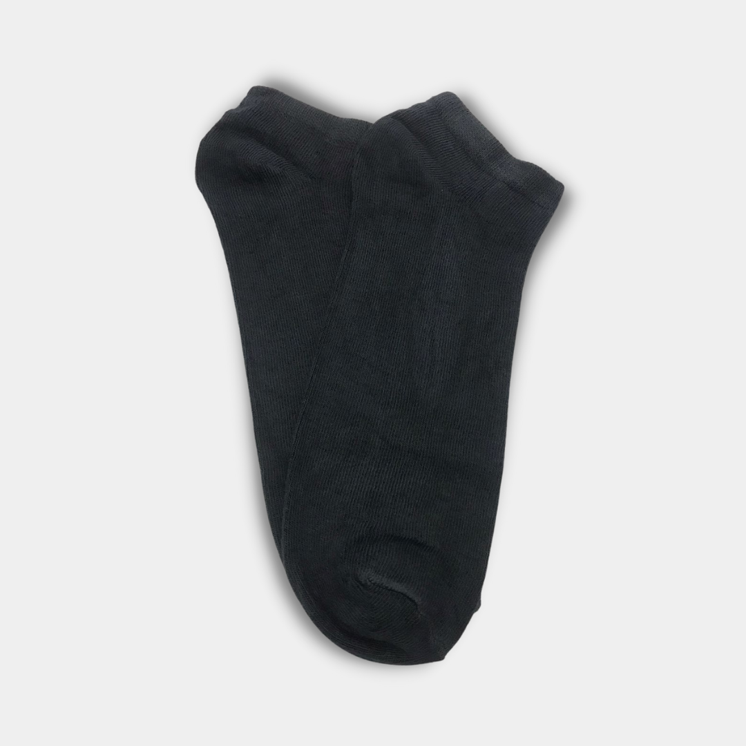 Plain Black Premium Quality Ankle Socks