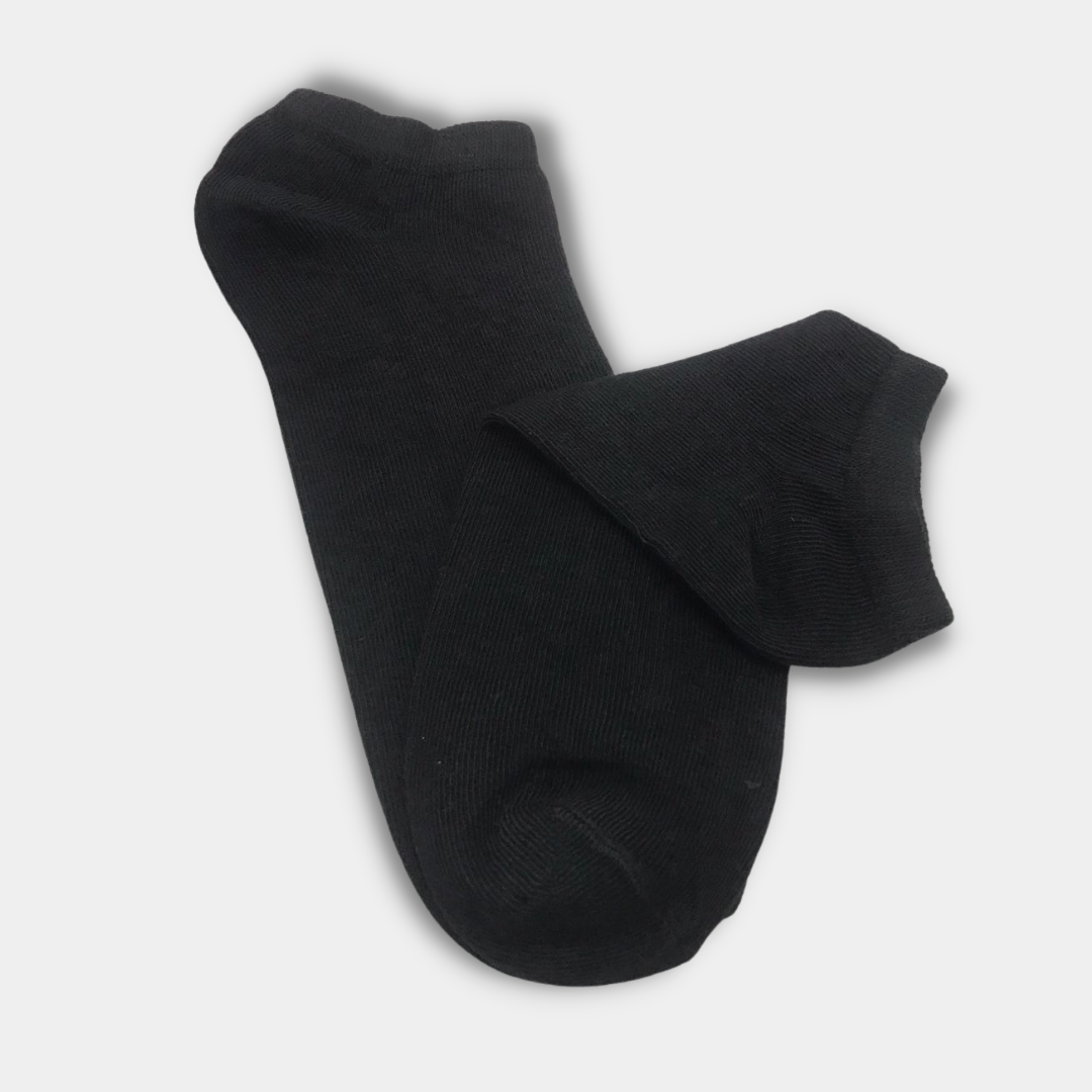 Plain Black Premium Quality Ankle Socks