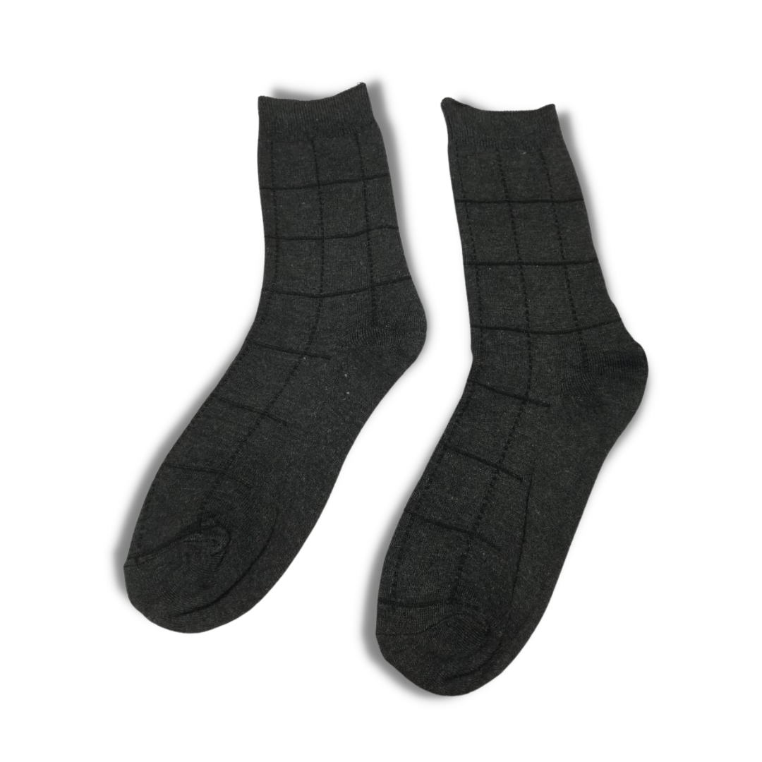 Charcoal Solid Liner Cotton Premium Socks