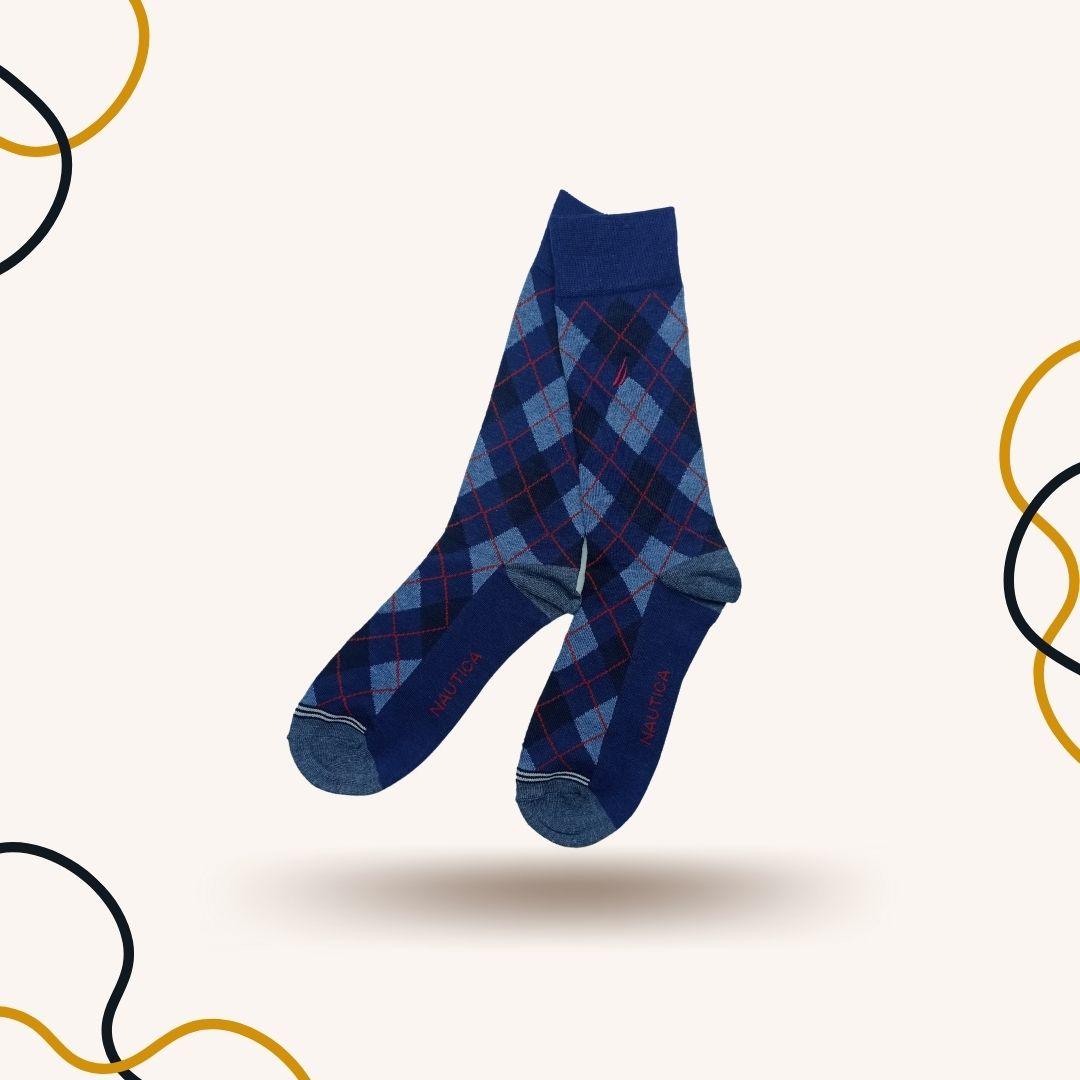 Argyle Blue Funky Socks - SOXO #1 Imported Socks Brand in Pakistan