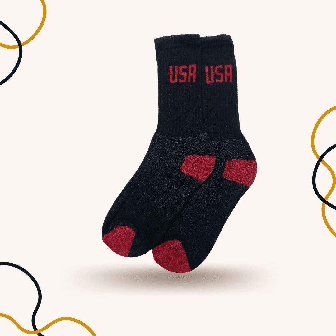 Athletic Sports Man USA Red - SOXO #1 Imported Socks Brand in Pakistan