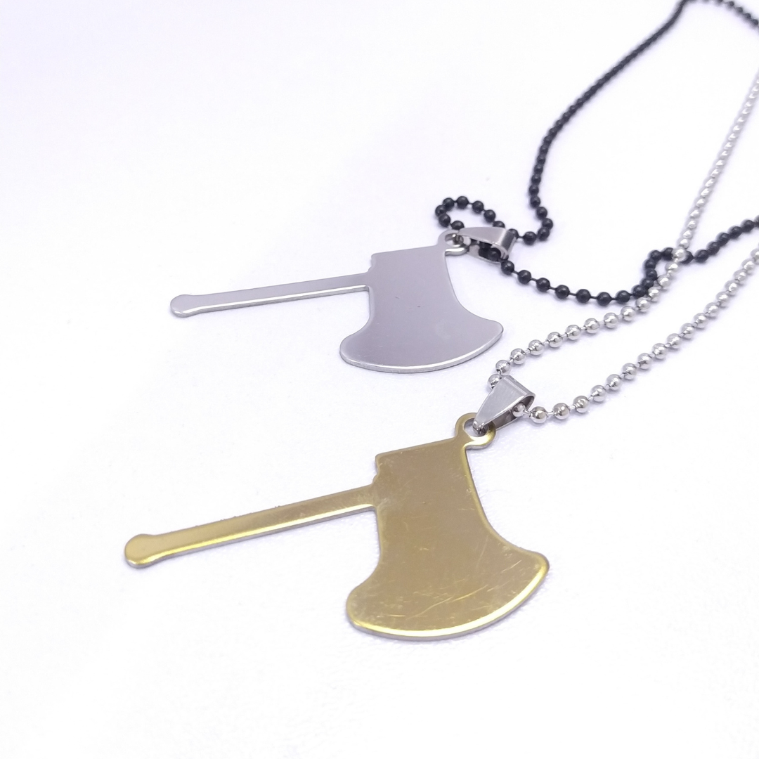 Axe Love Couple Pendant Chain Necklace