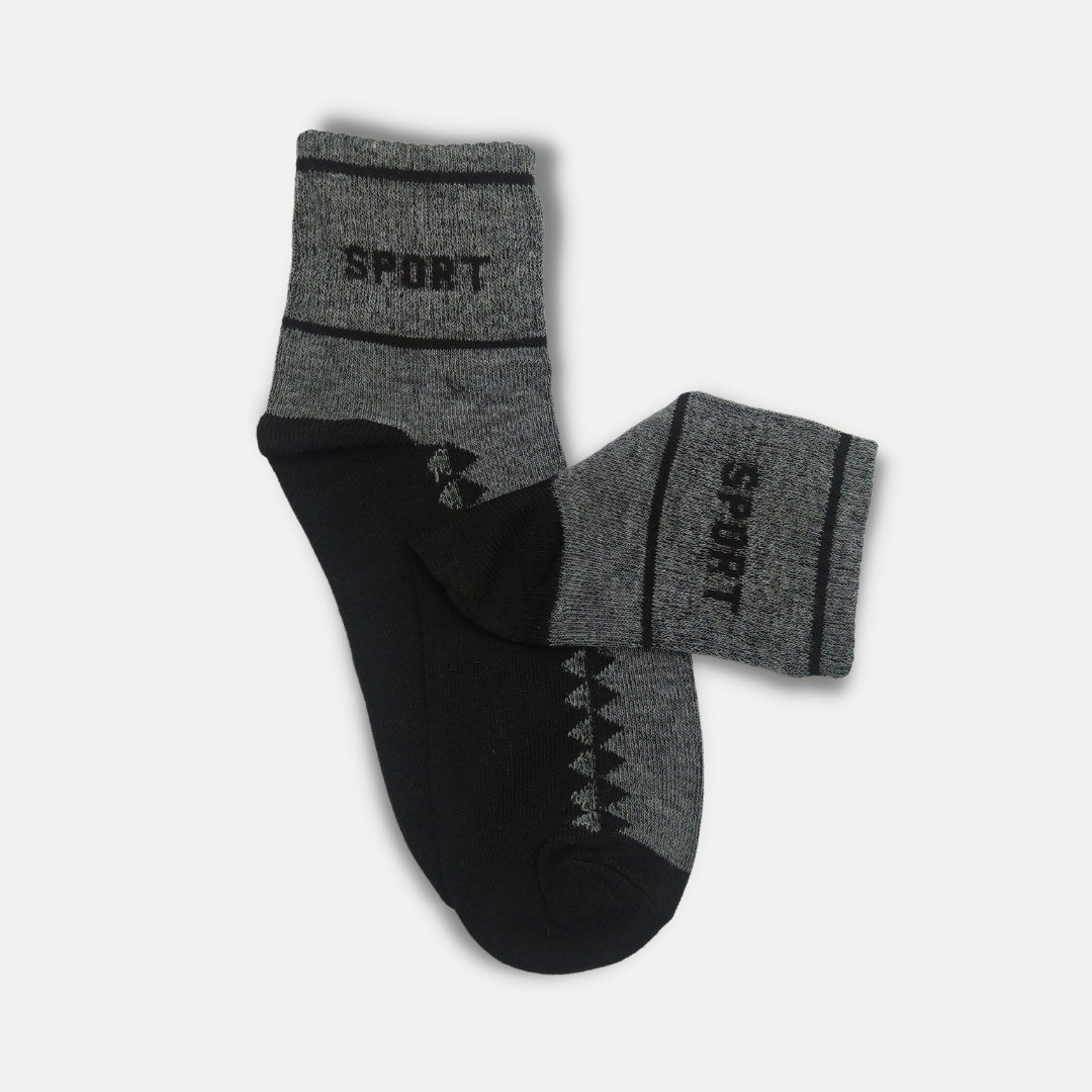 Black Running Sports Ankle Socks