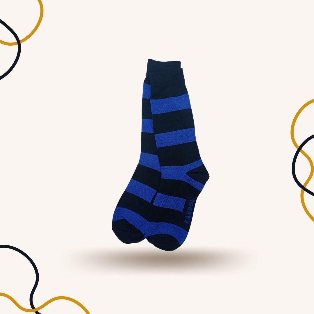 Blue Bold Stripes Funky Socks - SOXO #1 Imported Socks Brand in Pakistan