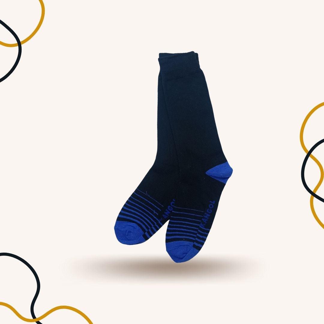 Blue Parallel Stripes Funky Socks - SOXO #1 Imported Socks Brand in Pakistan