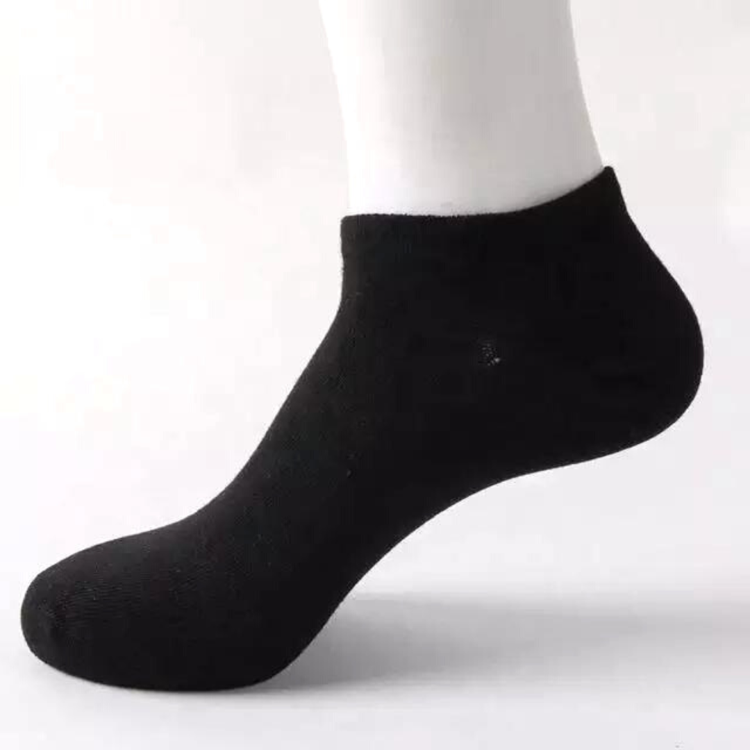 Breathable Cotton High Quality Ankle Socks Black