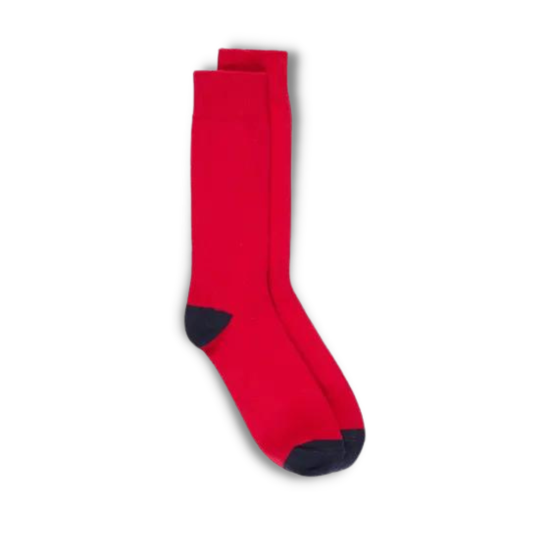 Bright Red Plain Socks