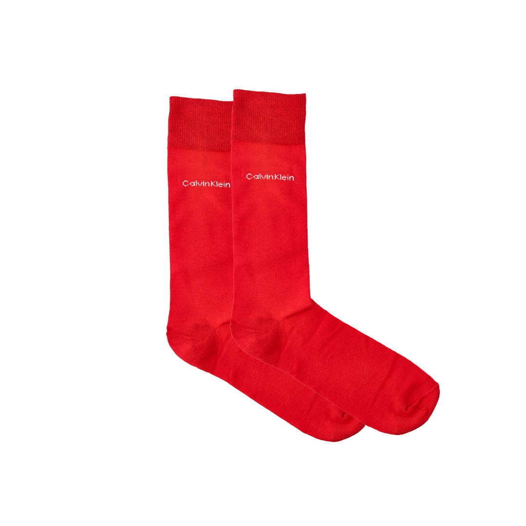 CK Red Premium Cotton Crew Socks