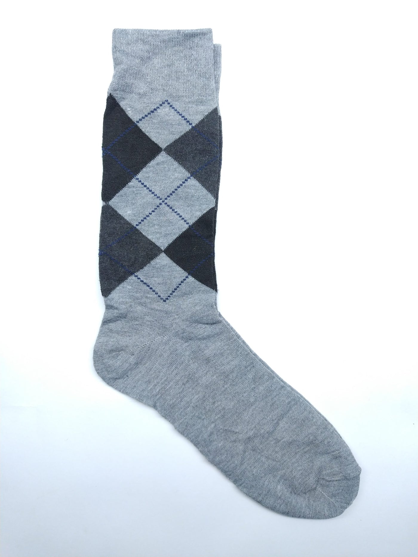 Charcoal Jacquard Diamond Knee High Socks - SOXO #1 Imported Socks Brand in Pakistan
