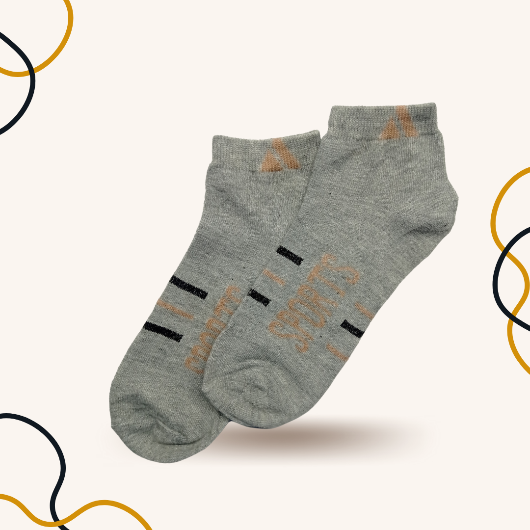 Coal Grey Sports Ankle Socks - SOXO #1 Imported Socks Brand in Pakistan