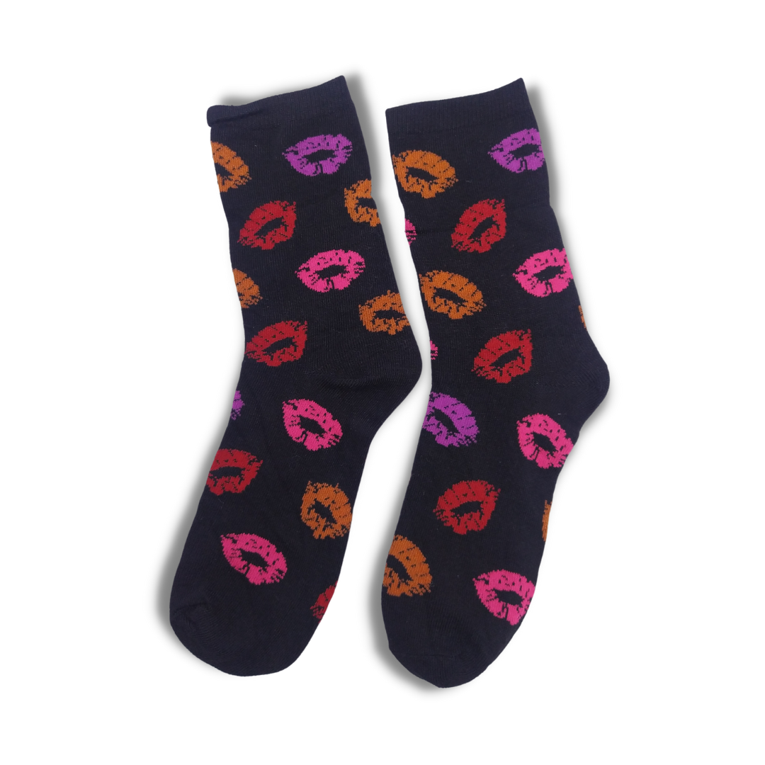 Colourfull Lips Funky Socks