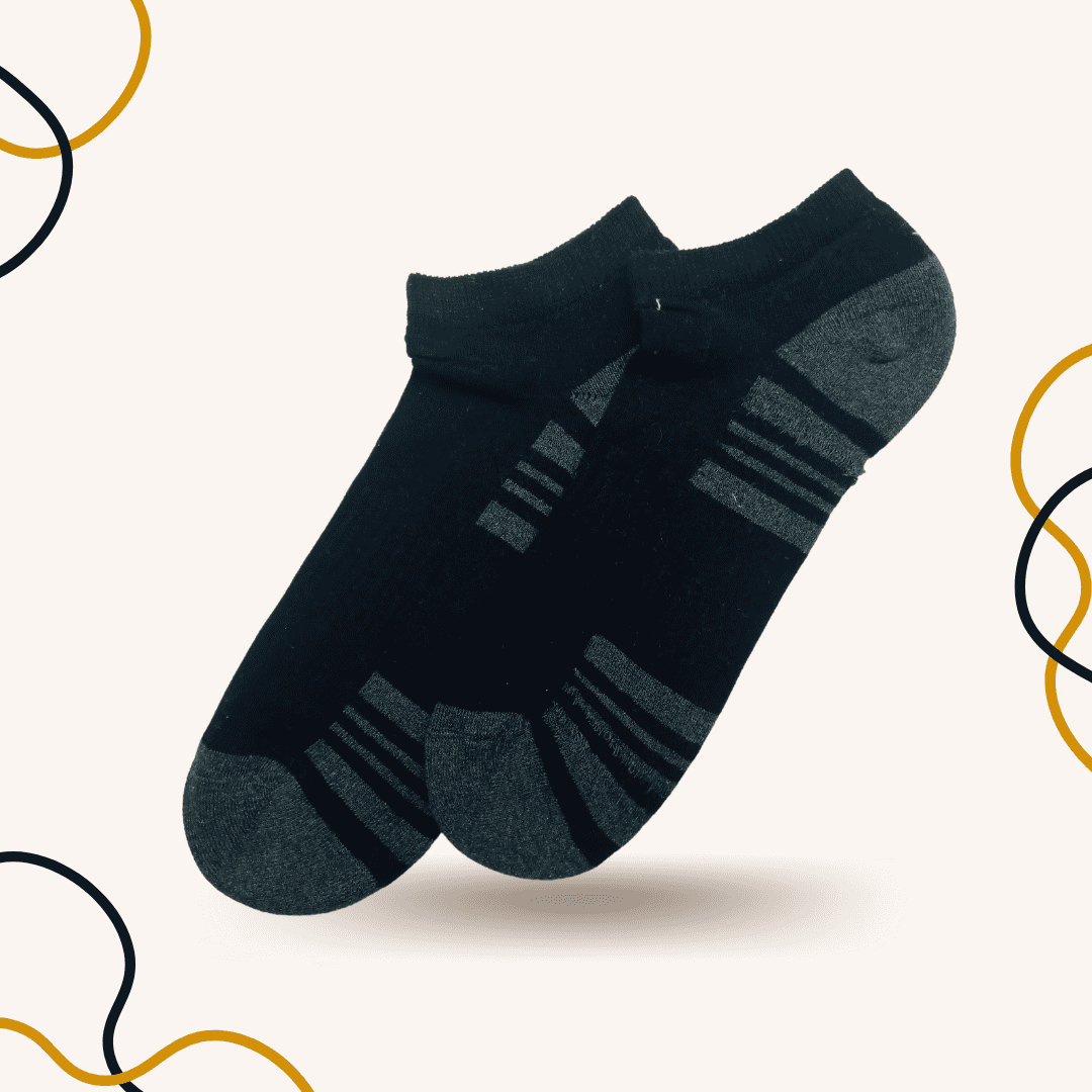 Corporate Ankle socks Black Stripe - SOXO #1 Imported Socks Brand in Pakistan