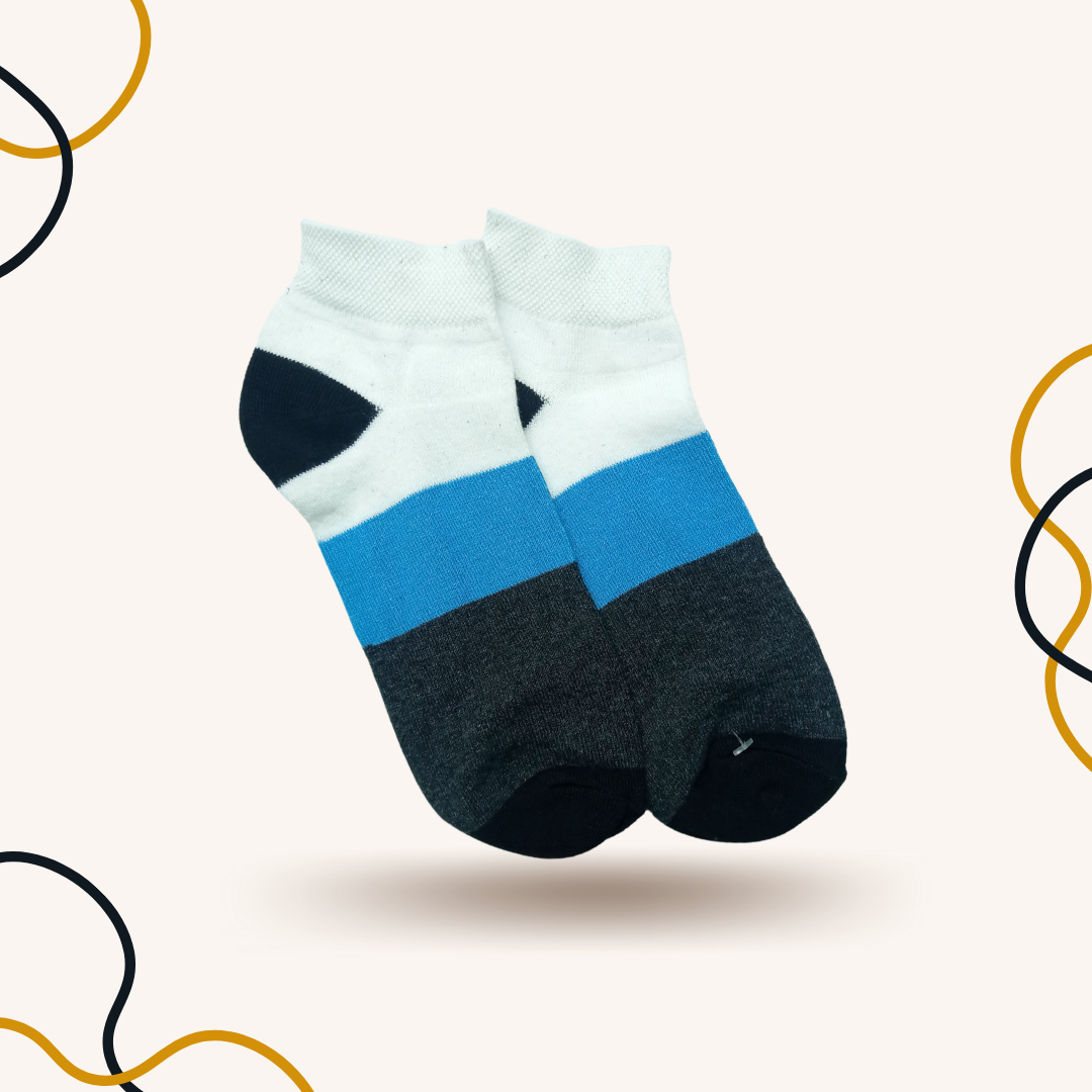 Funky Block Starlet Socks Charcoal - SOXO #1 Imported Socks Brand in Pakistan