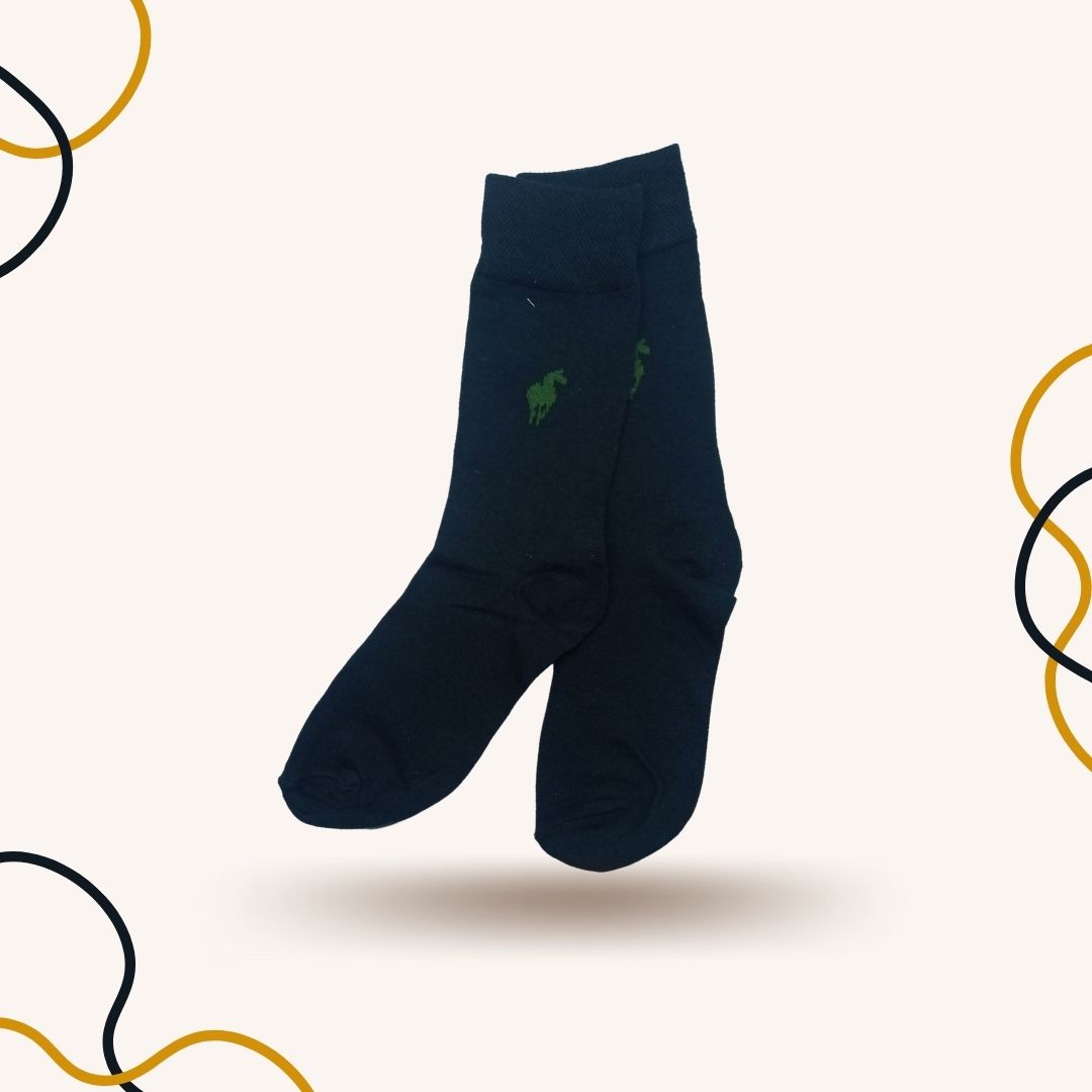 Green Polo Black Crew Socks - SOXO #1 Imported Socks Brand in Pakistan