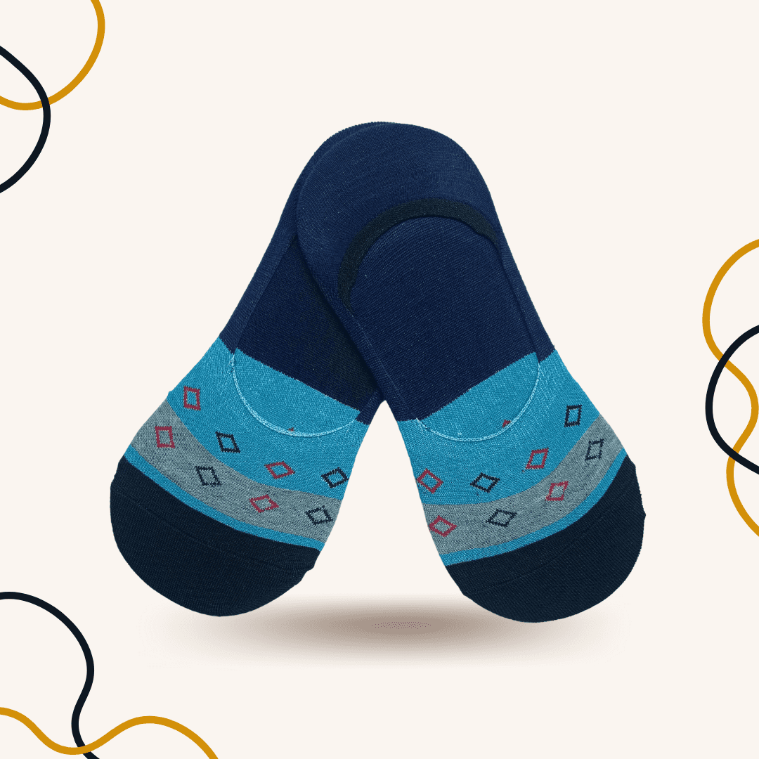 Hidden Fowky Navy Blue No Show Socks - SOXO #1 Imported Socks Brand in Pakistan