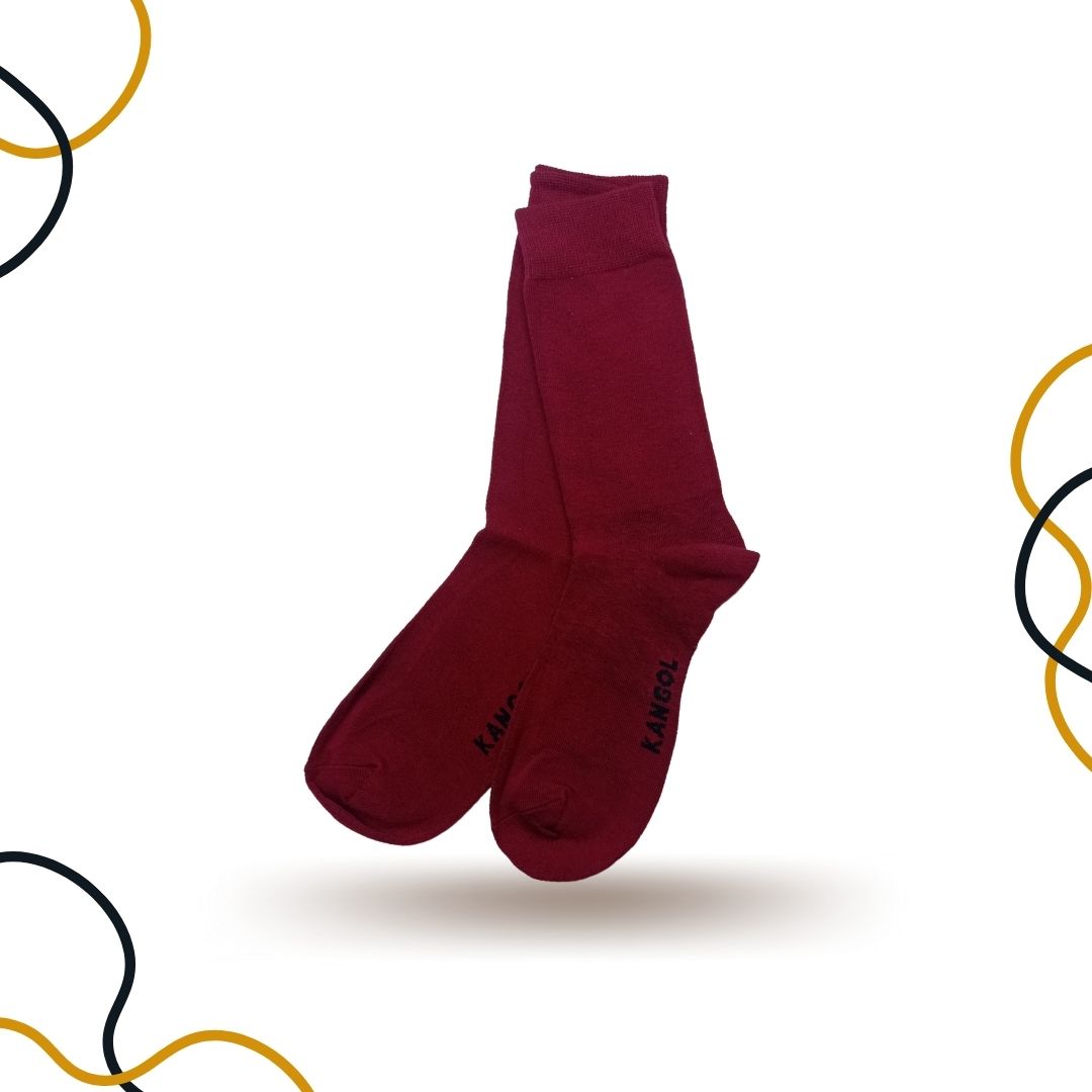 Maroon High Quality Cotton Crew Socks - SOXO #1 Imported Socks Brand in Pakistan
