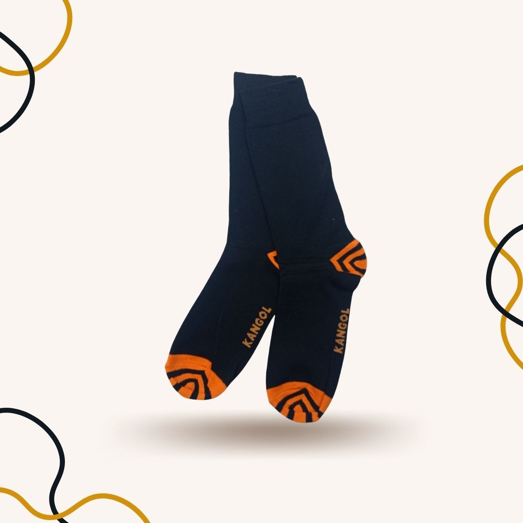 Orange Stripes Spotted Funky Socks - SOXO #1 Imported Socks Brand in Pakistan
