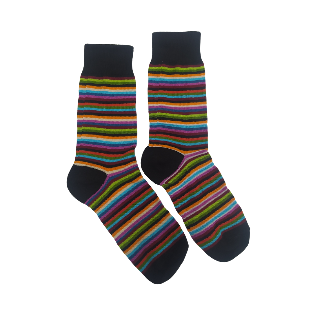 Rainbow stripe funky socks - SOXO #1 Imported Socks Brand in Pakistan