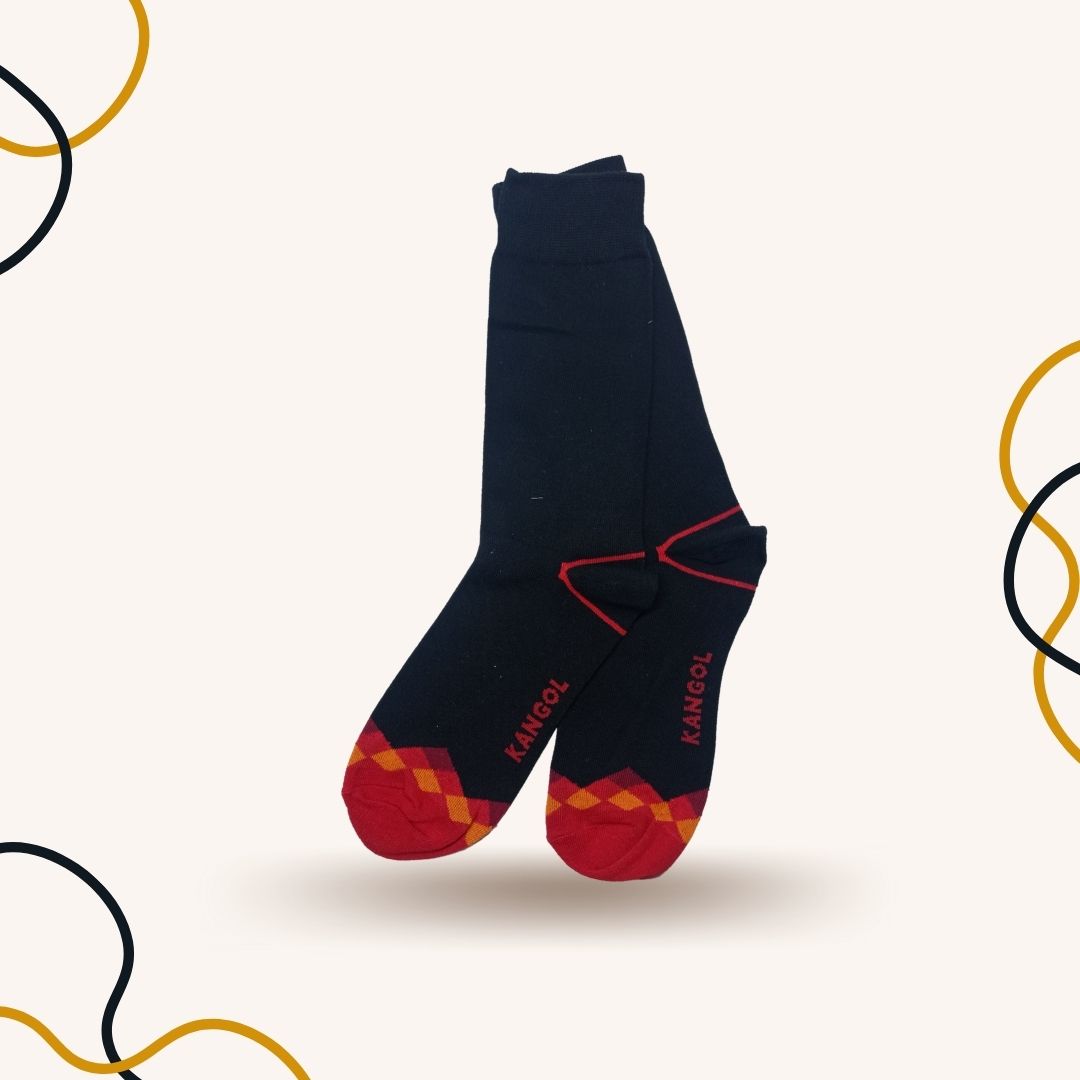 Red Diamond Contrast Funky Socks - SOXO #1 Imported Socks Brand in Pakistan