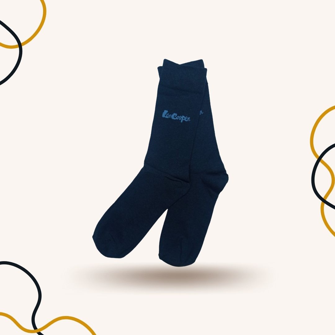 Regular Navy Blue Crew Socks - SOXO #1 Imported Socks Brand in Pakistan