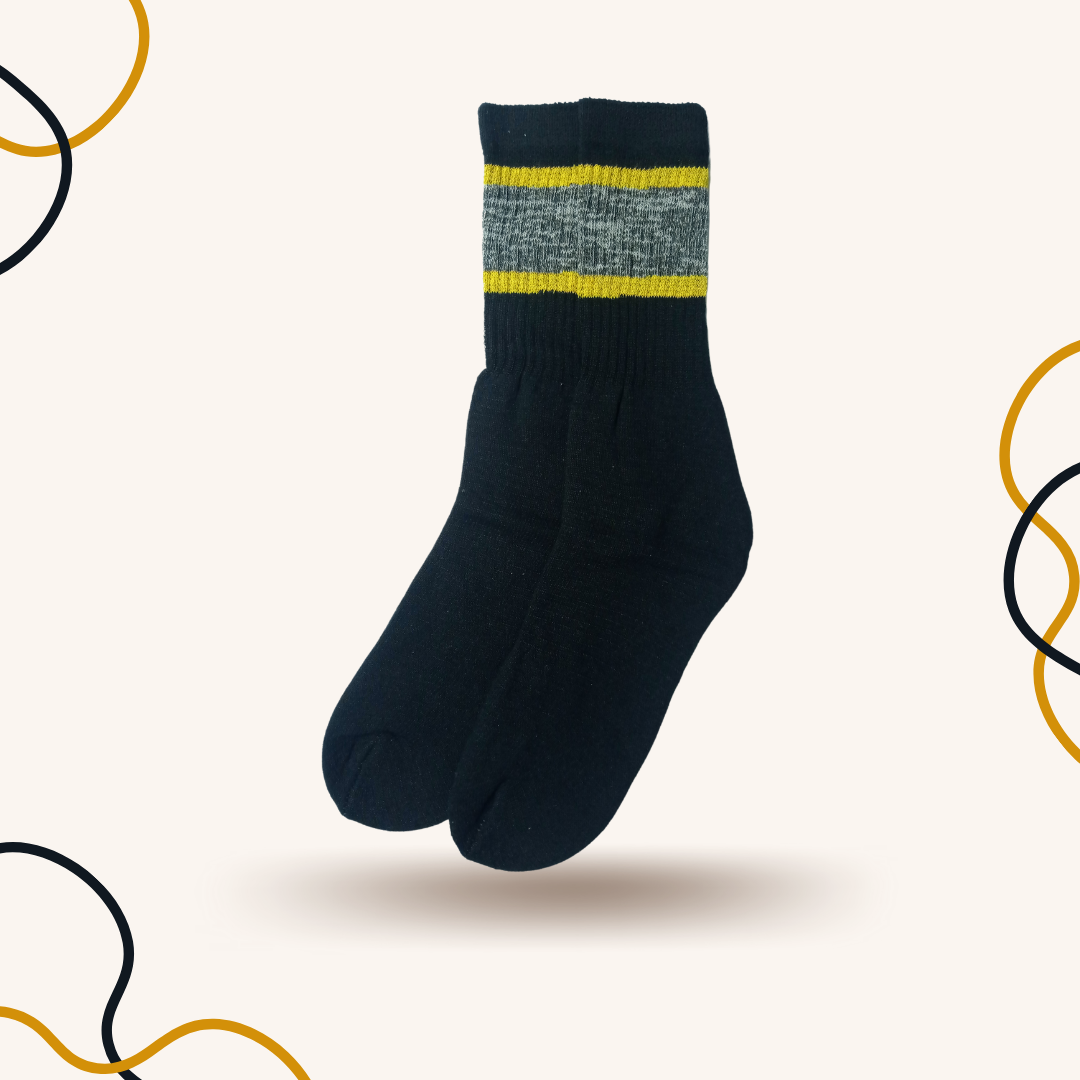 Shaddy legs Crew Socks black - SOXO #1 Imported Socks Brand in Pakistan