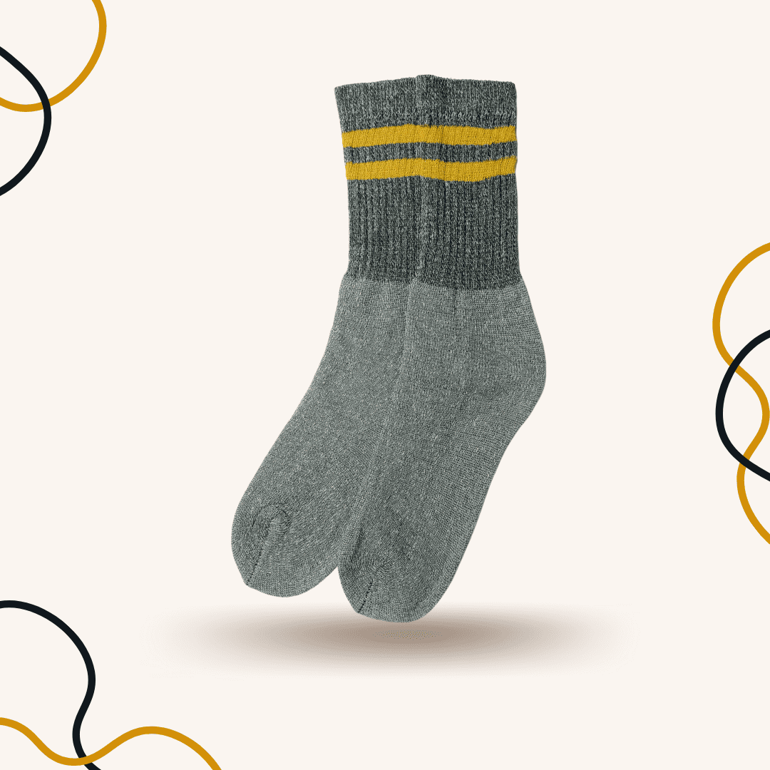 Shaddy legs Crew Socks grey - SOXO #1 Imported Socks Brand in Pakistan
