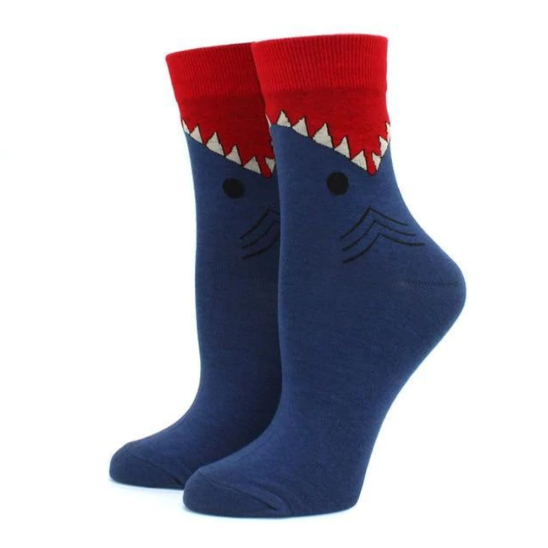 Slate Blue Shark Socks - SOXO #1 Imported Socks Brand in Pakistan